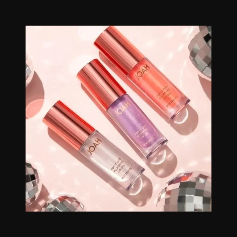 Joah top it off plumping lip oil set of three prosecco, Bellini, bubbly NIB